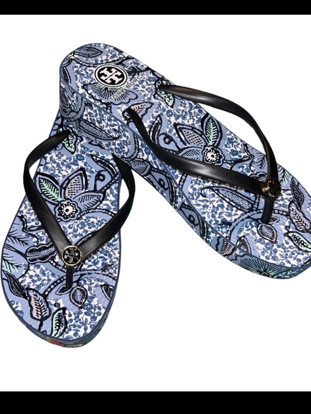 Tory Burch Thandie Shoe Sz 8 Blue Print